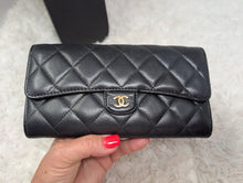 CHANEL BLACK LONG WALLET