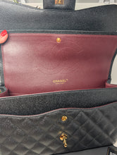 CHANEL BLACK CAVIAR JUMBO DOUBLE FLAP, MINT CONDITION