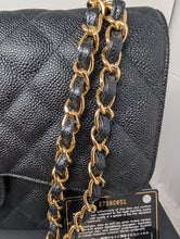 CHANEL BLACK CAVIAR JUMBO DOUBLE FLAP, MINT CONDITION