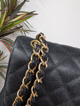 CHANEL BLACK CAVIAR JUMBO DOUBLE FLAP, MINT CONDITION