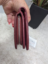 CHANEL BURGUNDY FRENCH COMPACT WALLET