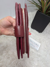 CHANEL BURGUNDY FRENCH COMPACT WALLET