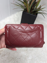 CHANEL BURGUNDY FRENCH COMPACT WALLET