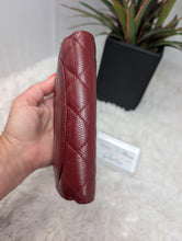 CHANEL BURGUNDY FRENCH COMPACT WALLET