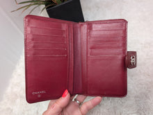 CHANEL BURGUNDY FRENCH COMPACT WALLET