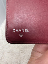 CHANEL BURGUNDY FRENCH COMPACT WALLET