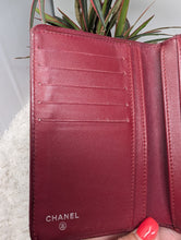 CHANEL BURGUNDY FRENCH COMPACT WALLET