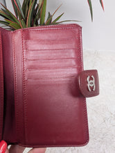 CHANEL BURGUNDY FRENCH COMPACT WALLET