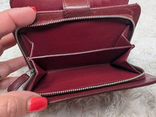 CHANEL BURGUNDY FRENCH COMPACT WALLET
