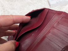 CHANEL BURGUNDY FRENCH COMPACT WALLET