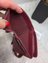 CHANEL BURGUNDY FRENCH COMPACT WALLET