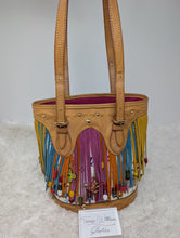 LOUIS VUITTON MURAKAMI WHITE MULTICOLOR FRINGE BUCKET PM