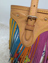 LOUIS VUITTON MURAKAMI WHITE MULTICOLOR FRINGE BUCKET PM