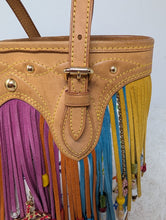 LOUIS VUITTON MURAKAMI WHITE MULTICOLOR FRINGE BUCKET PM