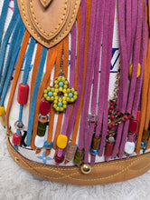 LOUIS VUITTON MURAKAMI WHITE MULTICOLOR FRINGE BUCKET PM