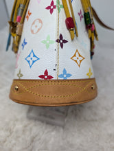 LOUIS VUITTON MURAKAMI WHITE MULTICOLOR FRINGE BUCKET PM