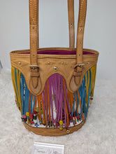 LOUIS VUITTON MURAKAMI WHITE MULTICOLOR FRINGE BUCKET PM
