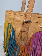 LOUIS VUITTON MURAKAMI WHITE MULTICOLOR FRINGE BUCKET PM