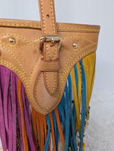 LOUIS VUITTON MURAKAMI WHITE MULTICOLOR FRINGE BUCKET PM