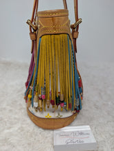 LOUIS VUITTON MURAKAMI WHITE MULTICOLOR FRINGE BUCKET PM