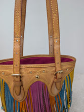 LOUIS VUITTON MURAKAMI WHITE MULTICOLOR FRINGE BUCKET PM