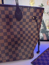 LOUIS VUITTON DE NEVERFULL MM AND POUCH, WITH RECEIPT