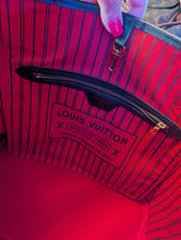 LOUIS VUITTON DE NEVERFULL MM AND POUCH, WITH RECEIPT