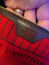 LOUIS VUITTON DE NEVERFULL MM AND POUCH, WITH RECEIPT