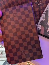 LOUIS VUITTON DE NEVERFULL MM AND POUCH, WITH RECEIPT