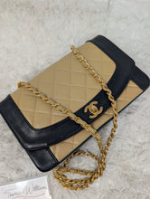 CHANEL DIANA, TWO TONE, BEIGE/BLACK, 24K HARDWARE, STUNNING