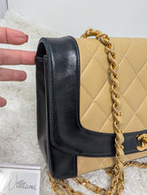 CHANEL DIANA, TWO TONE, BEIGE/BLACK, 24K HARDWARE, STUNNING