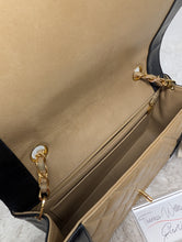CHANEL DIANA, TWO TONE, BEIGE/BLACK, 24K HARDWARE, STUNNING