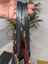 MUI MUI BLACK MADRAS LEATHER SHOULDER TOTE WITH MATCHING POUCH