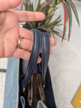 GUCCI MARMONT SMALL TOTE, BLUE DENIM featuring Matelassé quilting and pearly Double G hardware