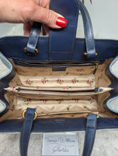 GUCCI MARMONT SMALL TOTE, BLUE DENIM featuring Matelassé quilting and pearly Double G hardware