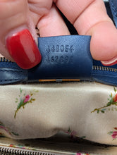 GUCCI MARMONT SMALL TOTE, BLUE DENIM featuring Matelassé quilting and pearly Double G hardware