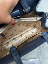 GUCCI MARMONT SMALL TOTE, BLUE DENIM featuring Matelassé quilting and pearly Double G hardware