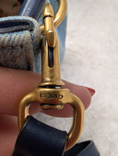 GUCCI MARMONT SMALL TOTE, BLUE DENIM featuring Matelassé quilting and pearly Double G hardware