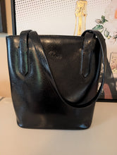 GUCCI BLACK LEATHER SHOULDER TOTE