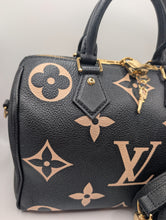 LOUIS VUITTON NOIR BICOLOR SPEEDY 25 BANDOLIERE