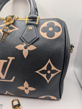 LOUIS VUITTON NOIR BICOLOR SPEEDY 25 BANDOLIERE