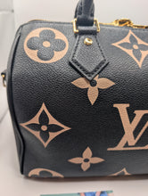 LOUIS VUITTON NOIR BICOLOR SPEEDY 25 BANDOLIERE
