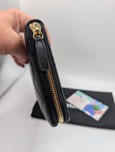 CHANEL BLACK CAVIAR ZIP AROUND ORGANIZER WALLET