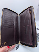 CHANEL BLACK CAVIAR ZIP AROUND ORGANIZER WALLET