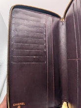 CHANEL BLACK CAVIAR ZIP AROUND ORGANIZER WALLET