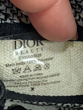 AUTHENTIC DIOR GWP, BLACK TOILE TOILETRY POUCH WITH 2 NON BRAND STRAPS & BOW CLIP ON CHARM, AUTHENTICITY CARD & BOX