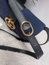 GUCCI ARLI BLUE SUEDE CROSSBODY BAG, LIKE NEW
