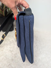 GUCCI ARLI BLUE SUEDE CROSSBODY BAG, LIKE NEW