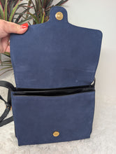 GUCCI ARLI BLUE SUEDE CROSSBODY BAG, LIKE NEW