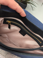 GUCCI ARLI BLUE SUEDE CROSSBODY BAG, LIKE NEW